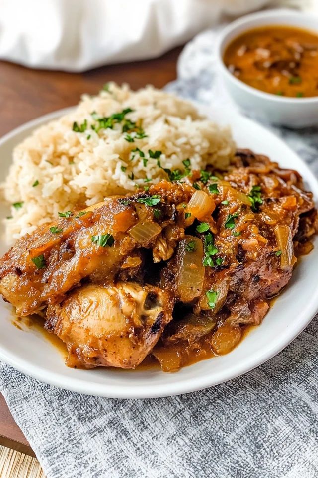 Yassa poulet riz